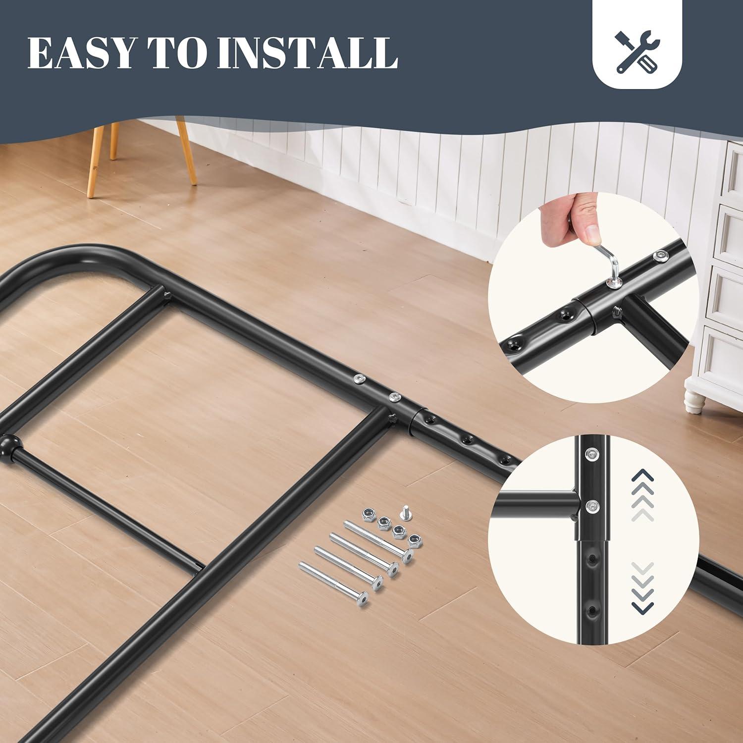 Black Metal Headboard King Size, Height Adjustable King Headboard Only, King Size Headboard Only for Bedroom, Vintage King Headboards, Farmhouse Headboard King, King Metal Bed Headboard Only