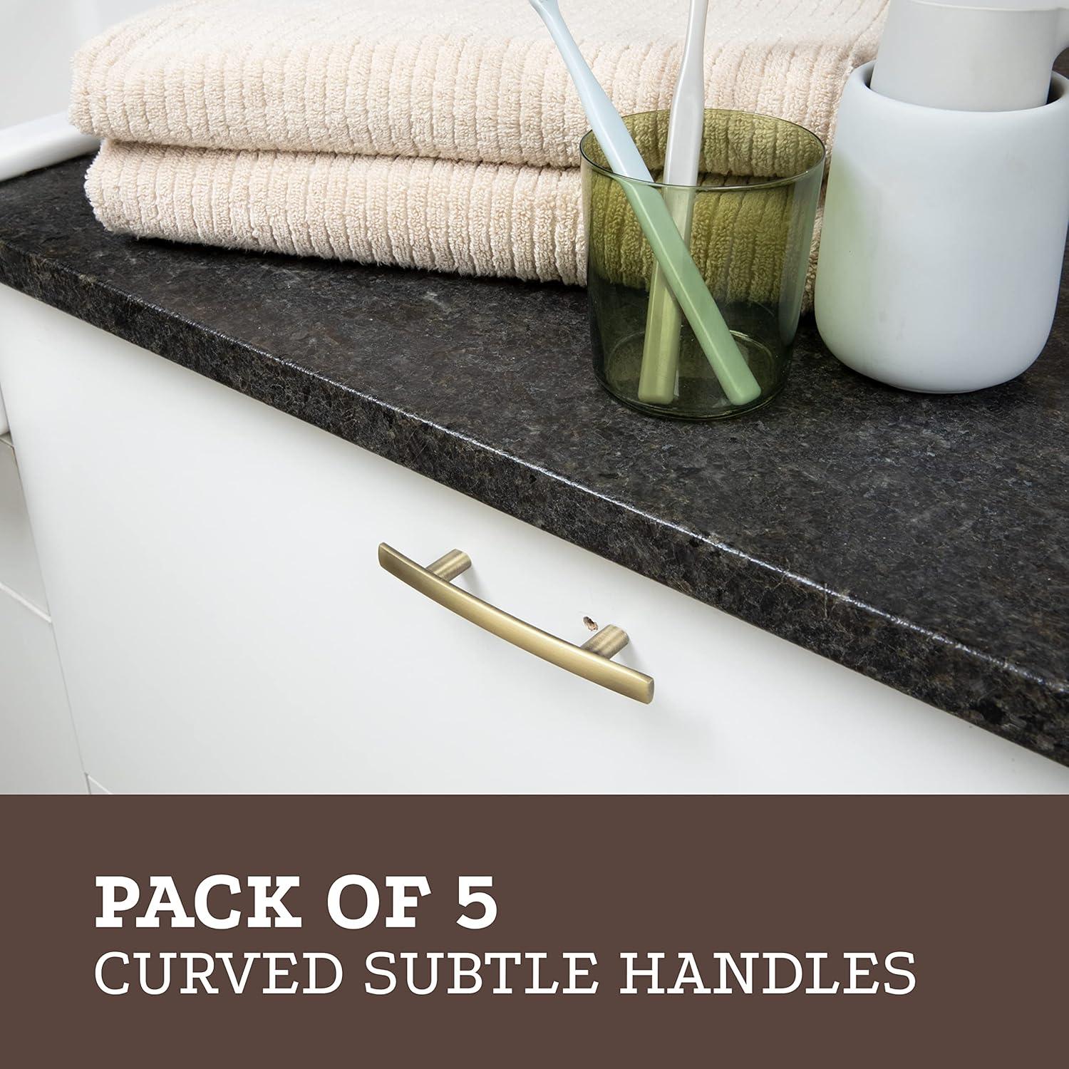 Aviano Hardware Modern Curved Subtle Arch Handle Pull- 10 Pack, Brown