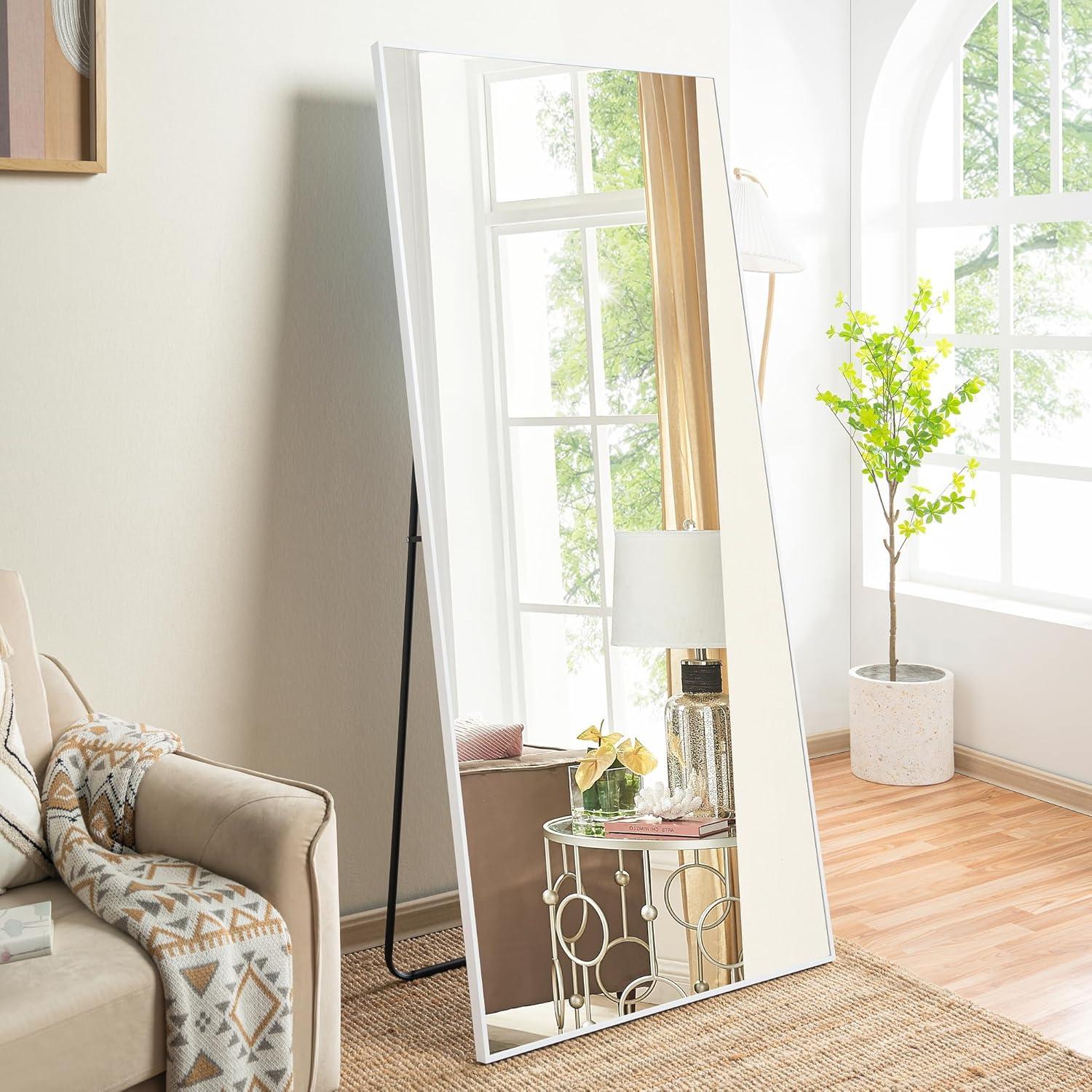 Naomi Home Maisie Modern Aluminum Mirror White