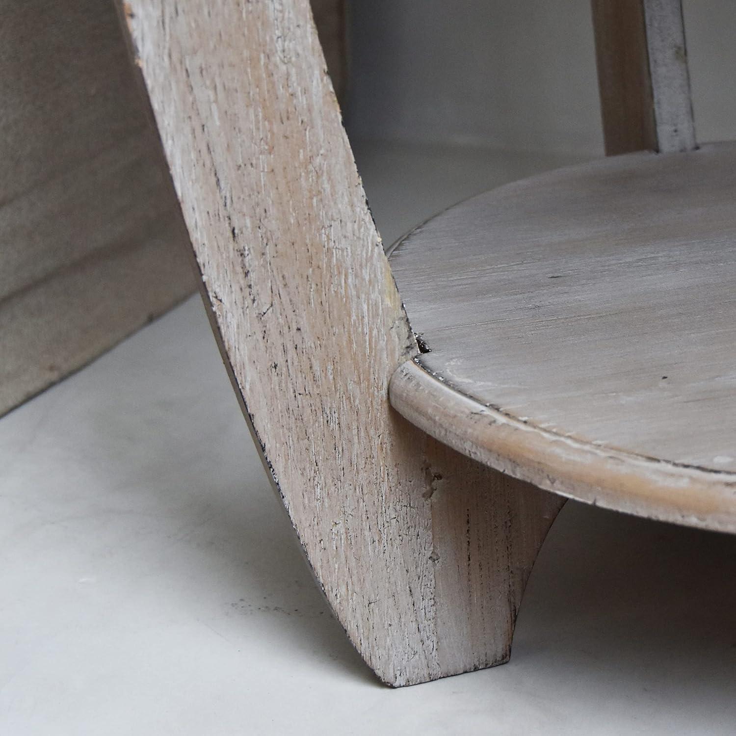 Ophelia & Co. Flora Rustic Farmhouse End Table with Storage Shelf, French Country Accent Side Table