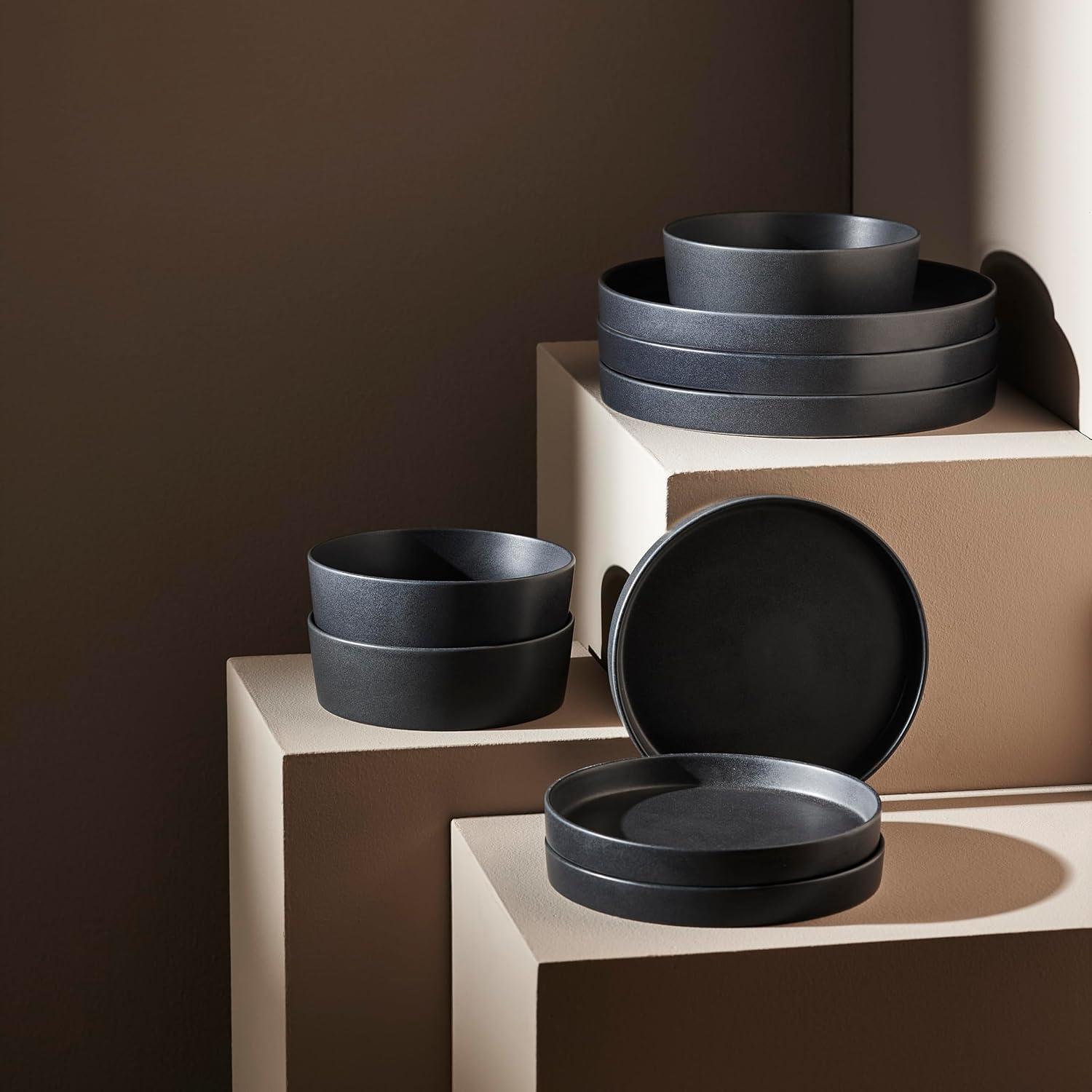 Stone By Mercer Project MODAN 24 Piece Stoneware Dinnerware Set - Service for 8