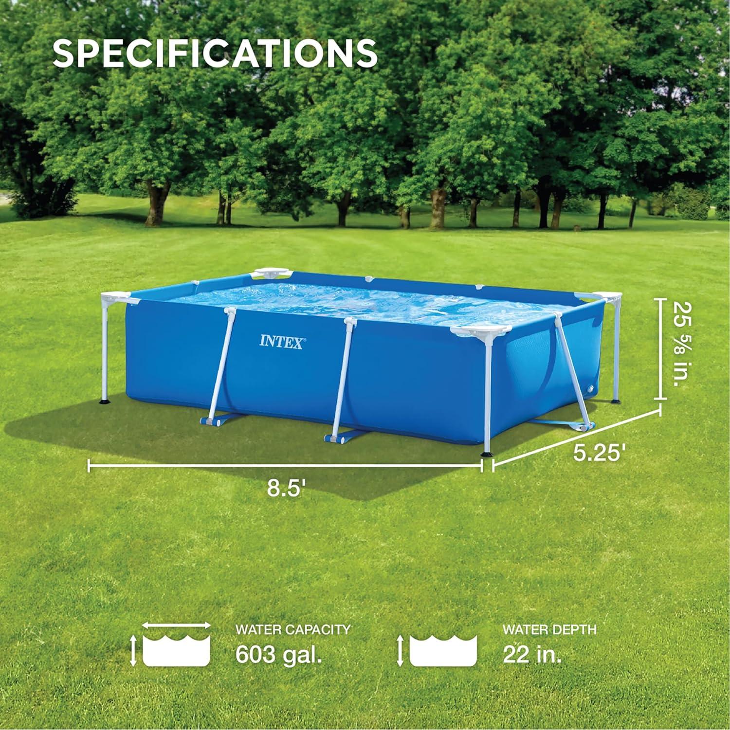 Intex New Intex Rectangular Frame Above Ground Swimming Pool