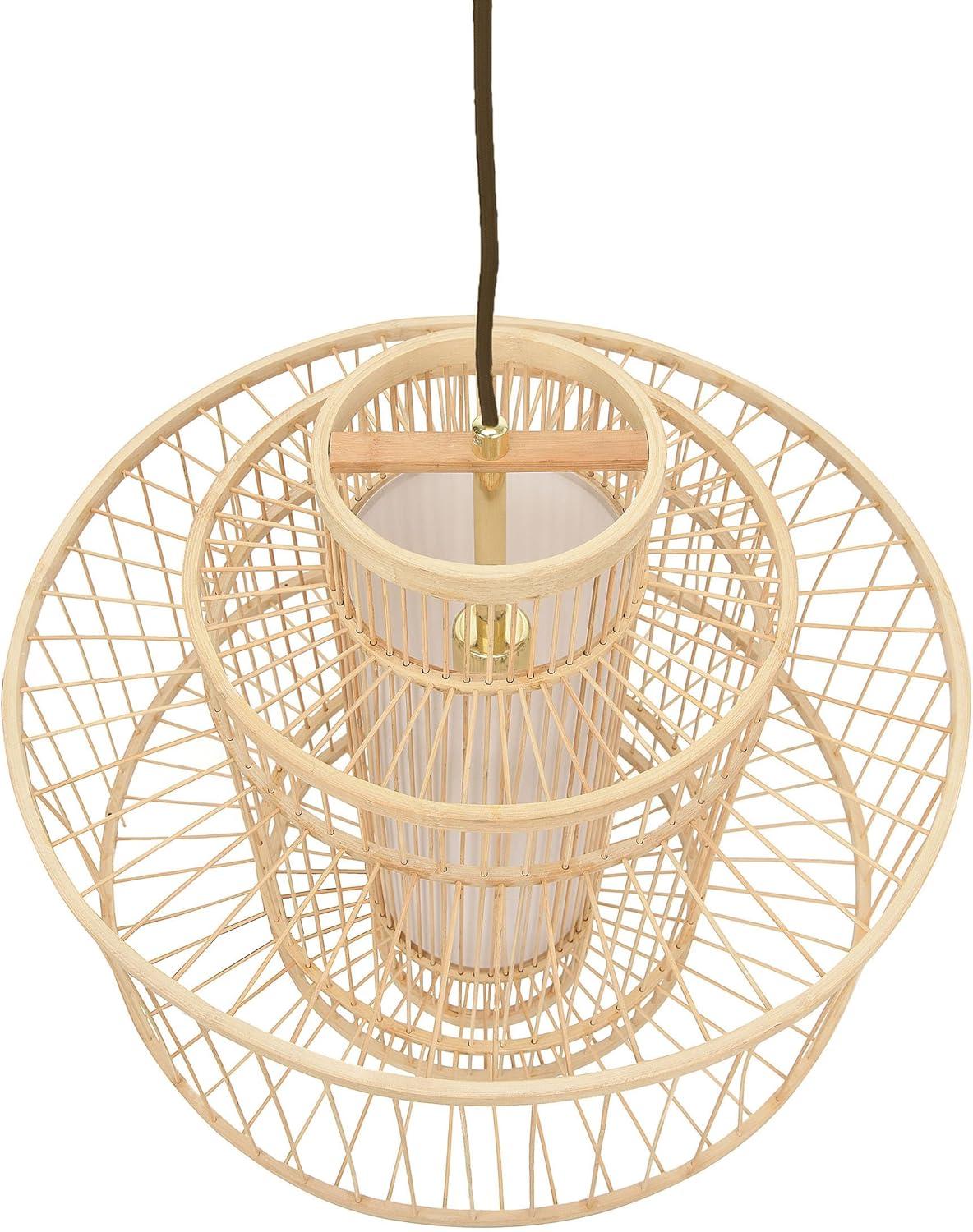 Storied Home Boho Tiered Bamboo Chandelier