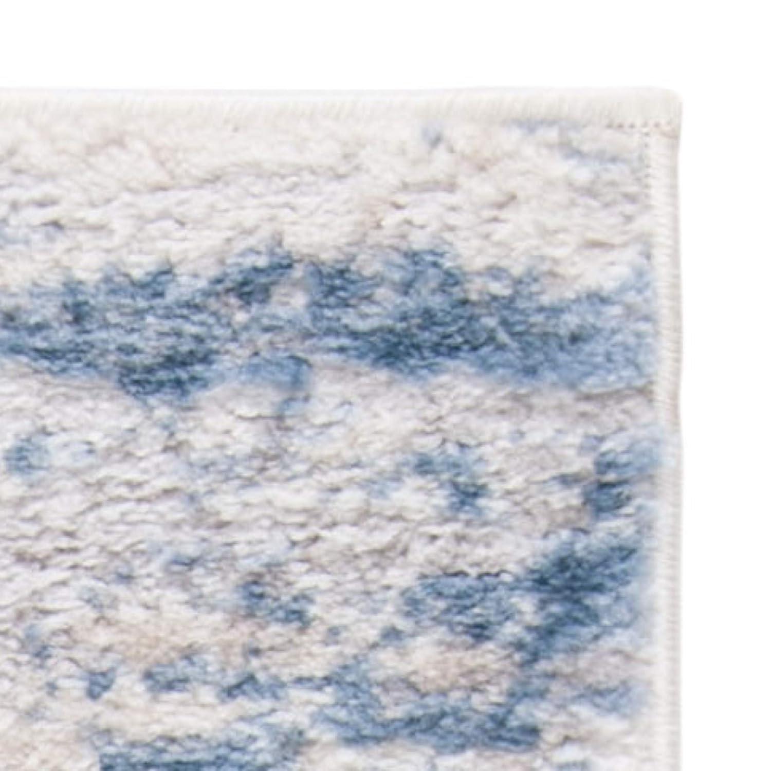 SAFAVIEH Amelia Lester Abstract Area Rug, Ivory/Blue, 2'2" x 4'
