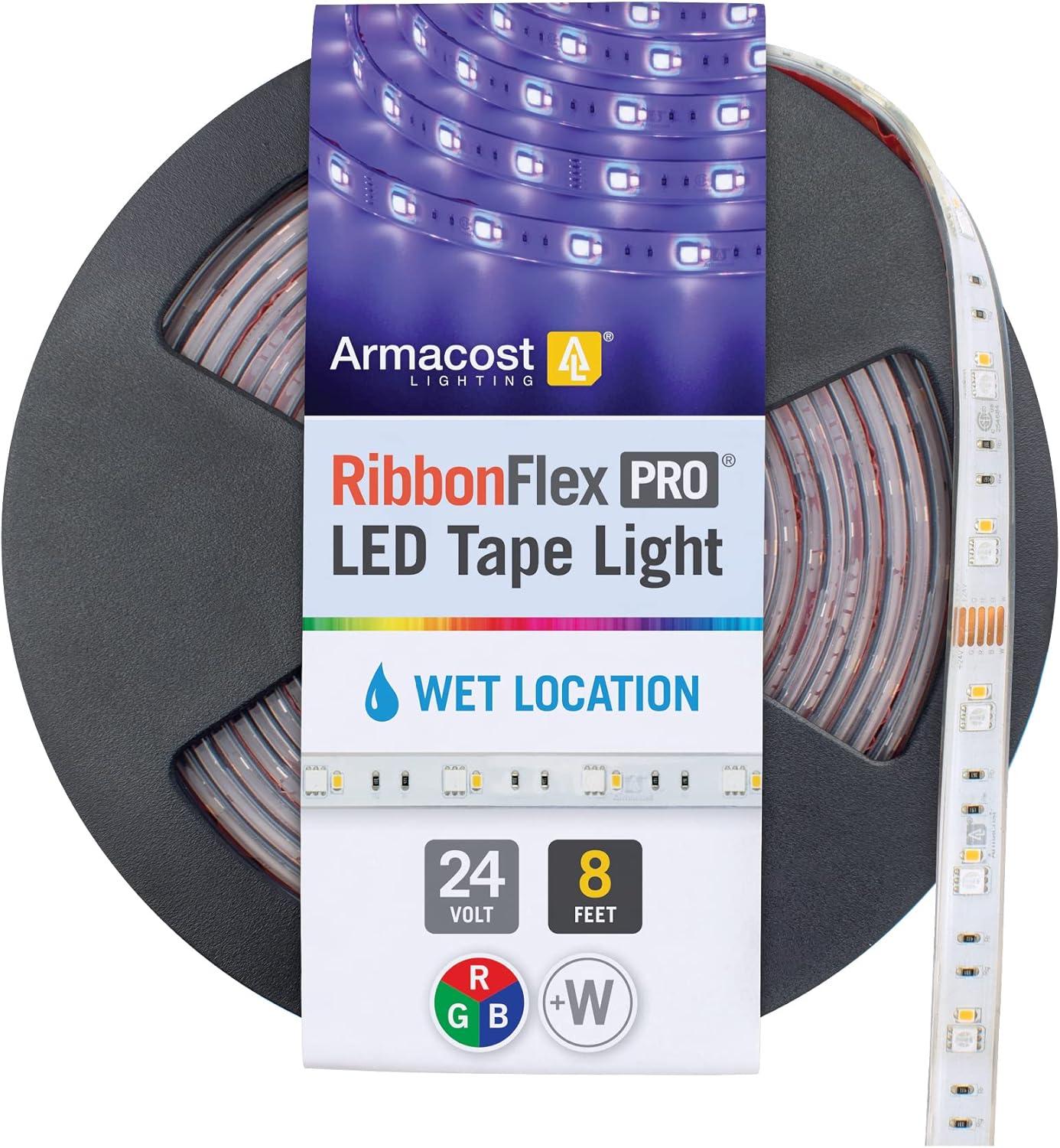RibbonFlex Pro, 24V, RGB+W, 30+30LEDs/M, IP67, 5M Under Cabinet Tape Light