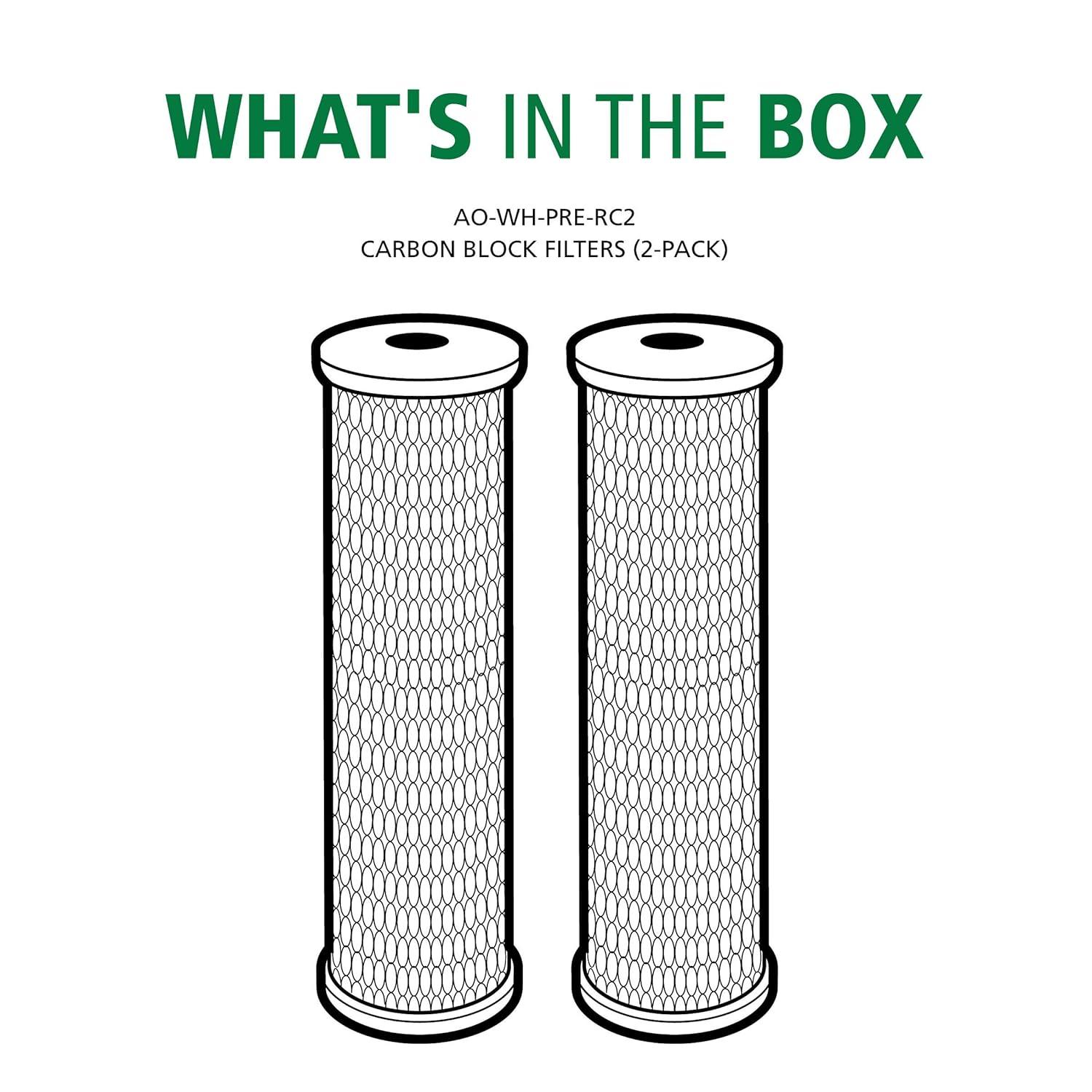 A.O. Smith AO-WH-PRE-RC2-Pack Carbon Block Whole House Replacement Filter