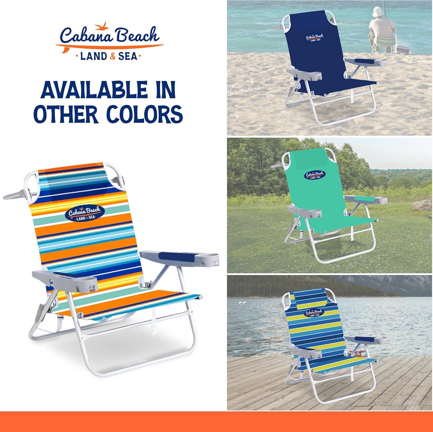 Cabana Life Beach Chair Candy Stripe