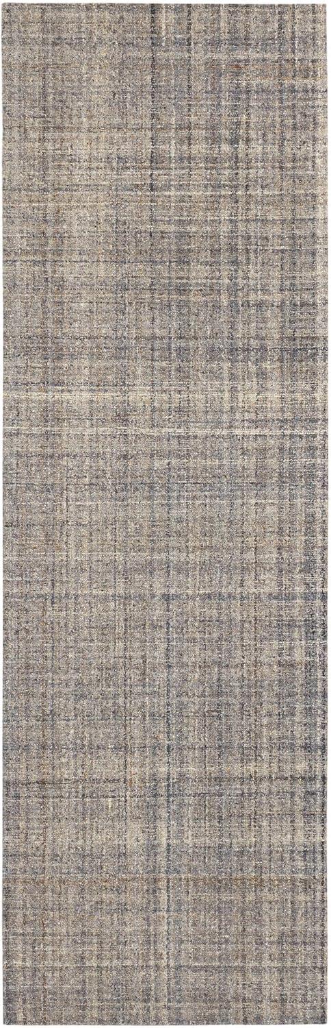 Harris Blue/Brown Hand Micro Hooked Wool Rug