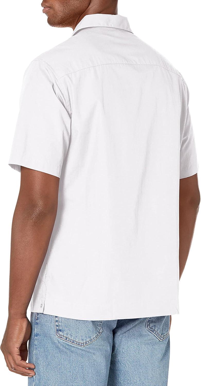 Cubavera Men's Authentic Embroidered Guayabera Shirt, Four Pockets, Camp Collar, Short-Sleeve Button-Down, Breathable Fabric