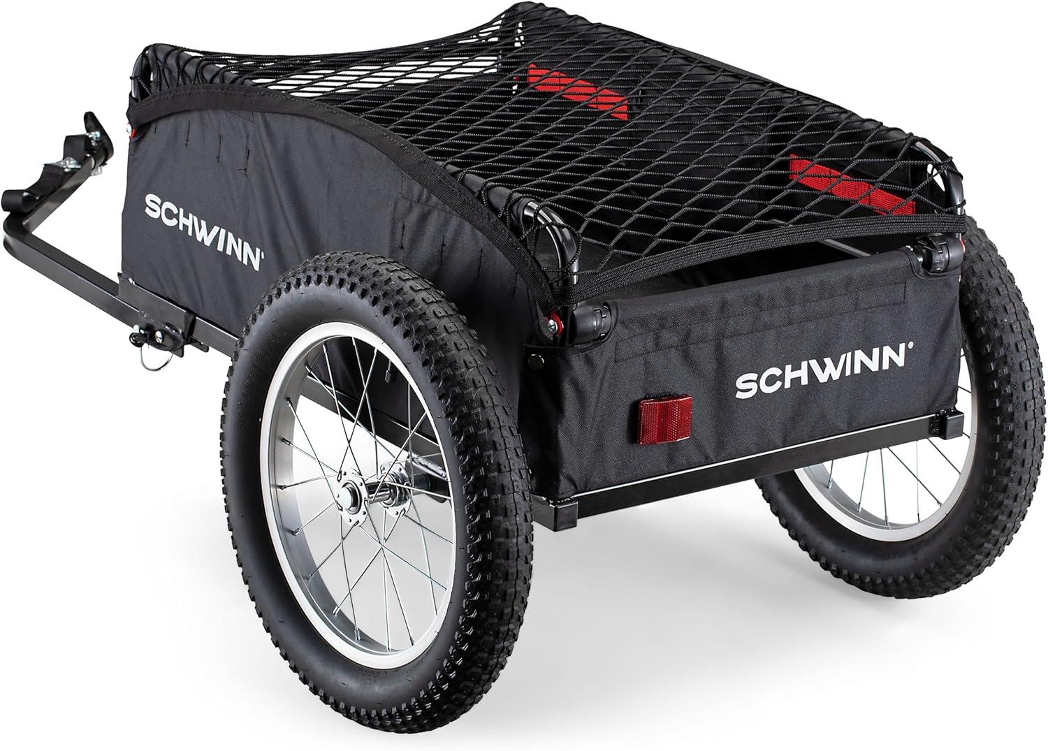 Schwinn Porter Two-Wheel Bicycle Cargo Trailer, Black