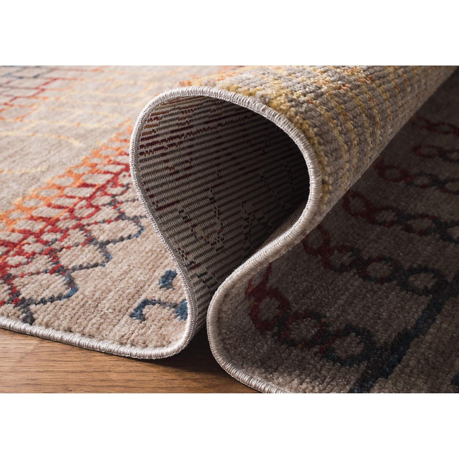 Farmhouse FMH822 Power Loomed Indoor Area Rug - Navy/Orange - 8'x10' - Safavieh