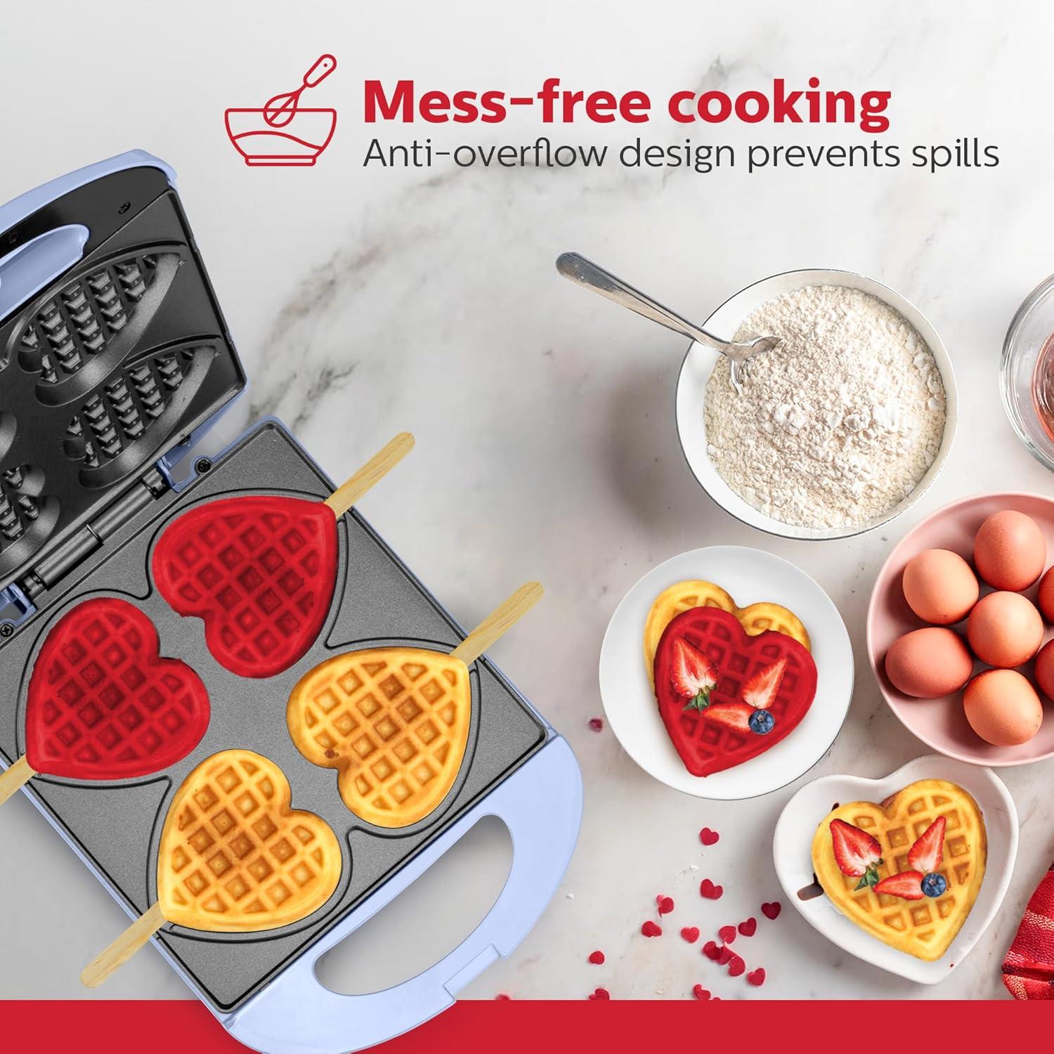 Holstein Housewares Holstein Housewares 4 Section Heart Shaped Waffle Maker