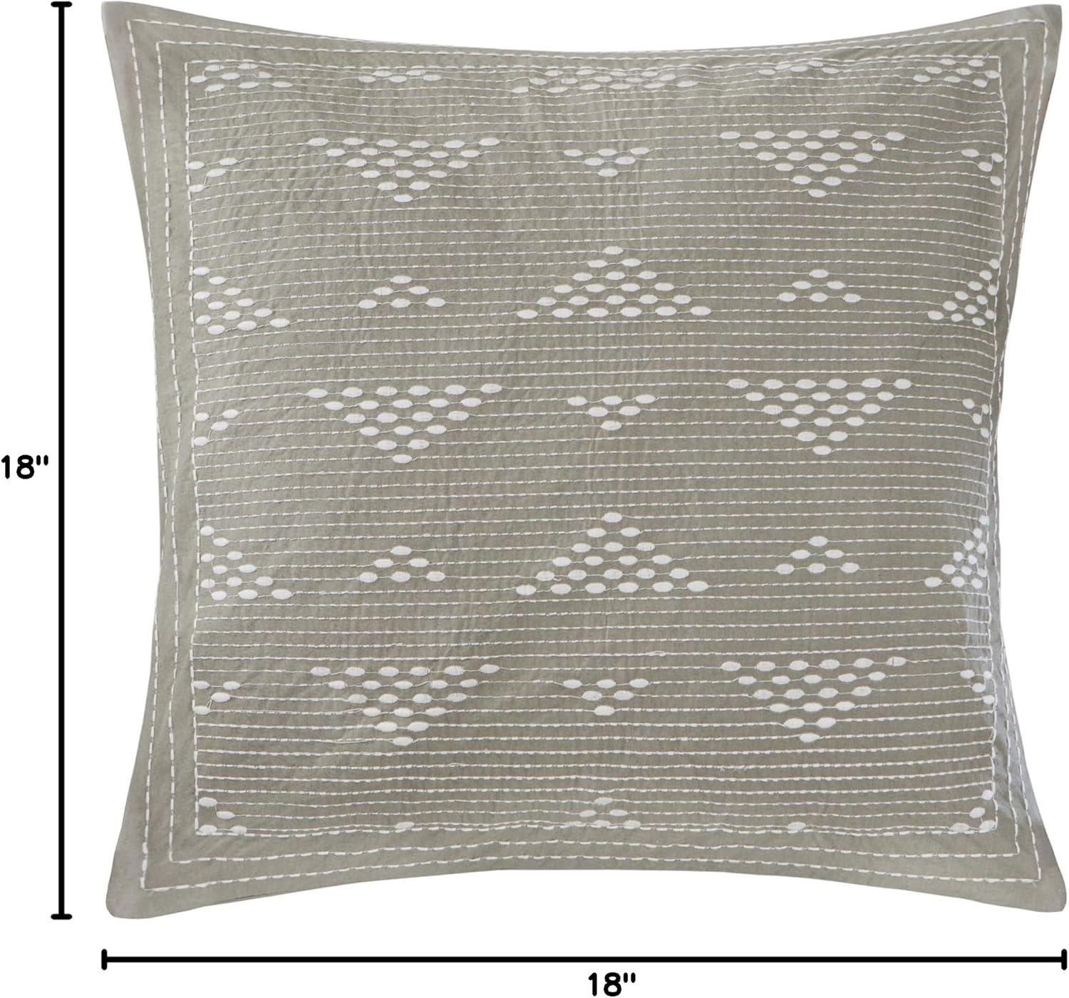 INK+IVY Square Cotton Pillow Cover & Insert