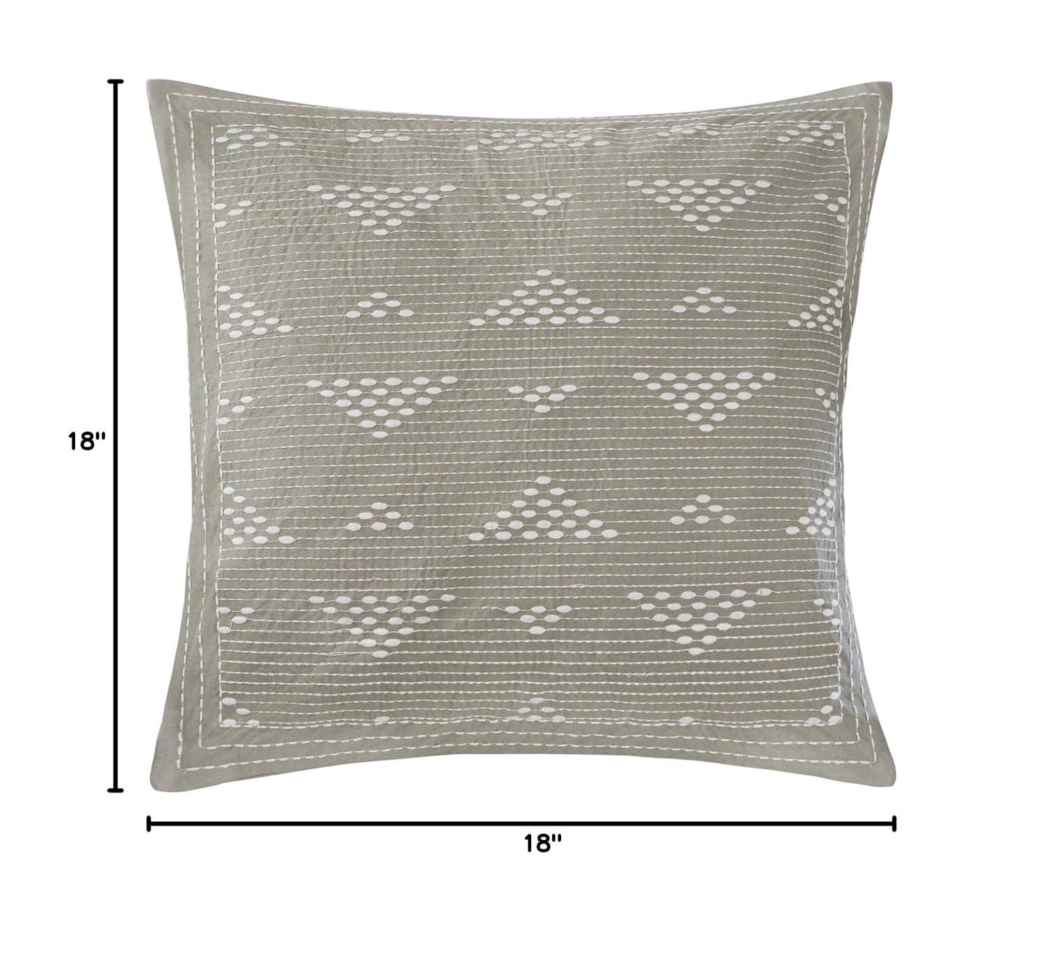 INK+IVY Square Cotton Pillow Cover & Insert