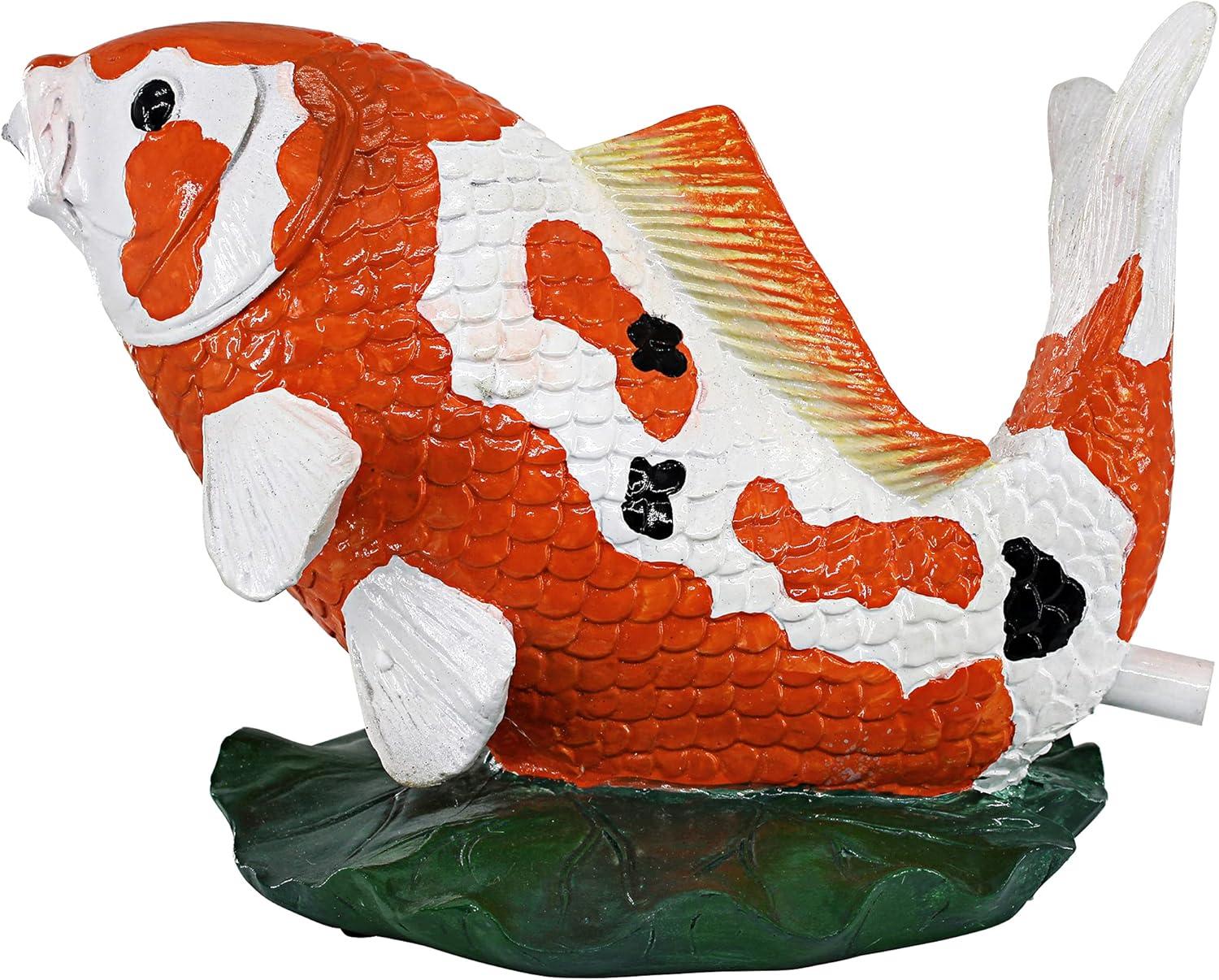 Design Toscano Kohaku Asian Koi Piped Spitter Statue