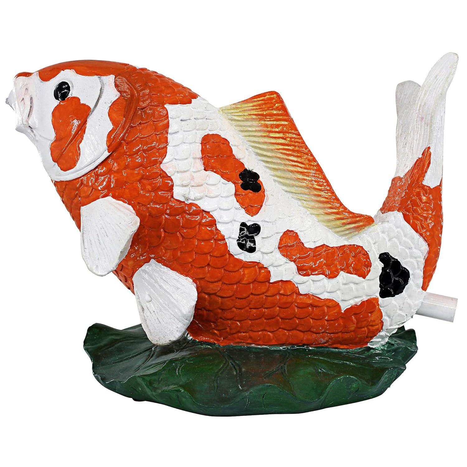 Design Toscano Kohaku Asian Koi Piped Spitter Statue