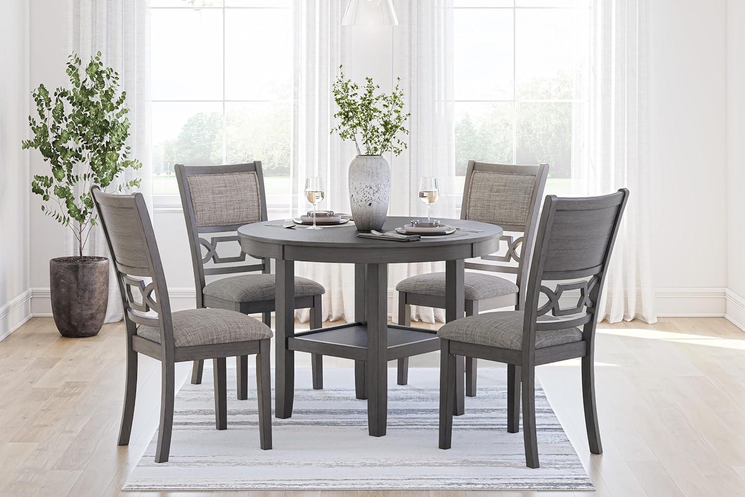Ashley Furniture Wrenning Gray Counter Height Dining Table Set - Set of 5