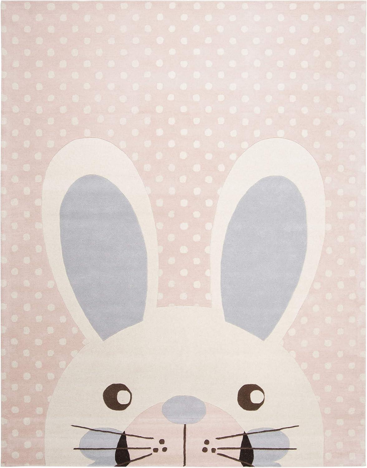 Safavieh Kids SFK922 Hand Tufted Area Rug - Pink/Ivory - 8'x10' - Safavieh.