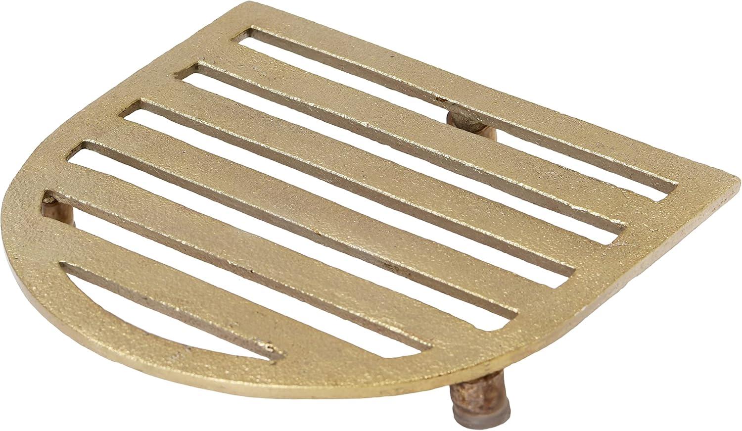 Gold Cast Aluminum Arched Kitchen Trivet, 6.25" x 6"