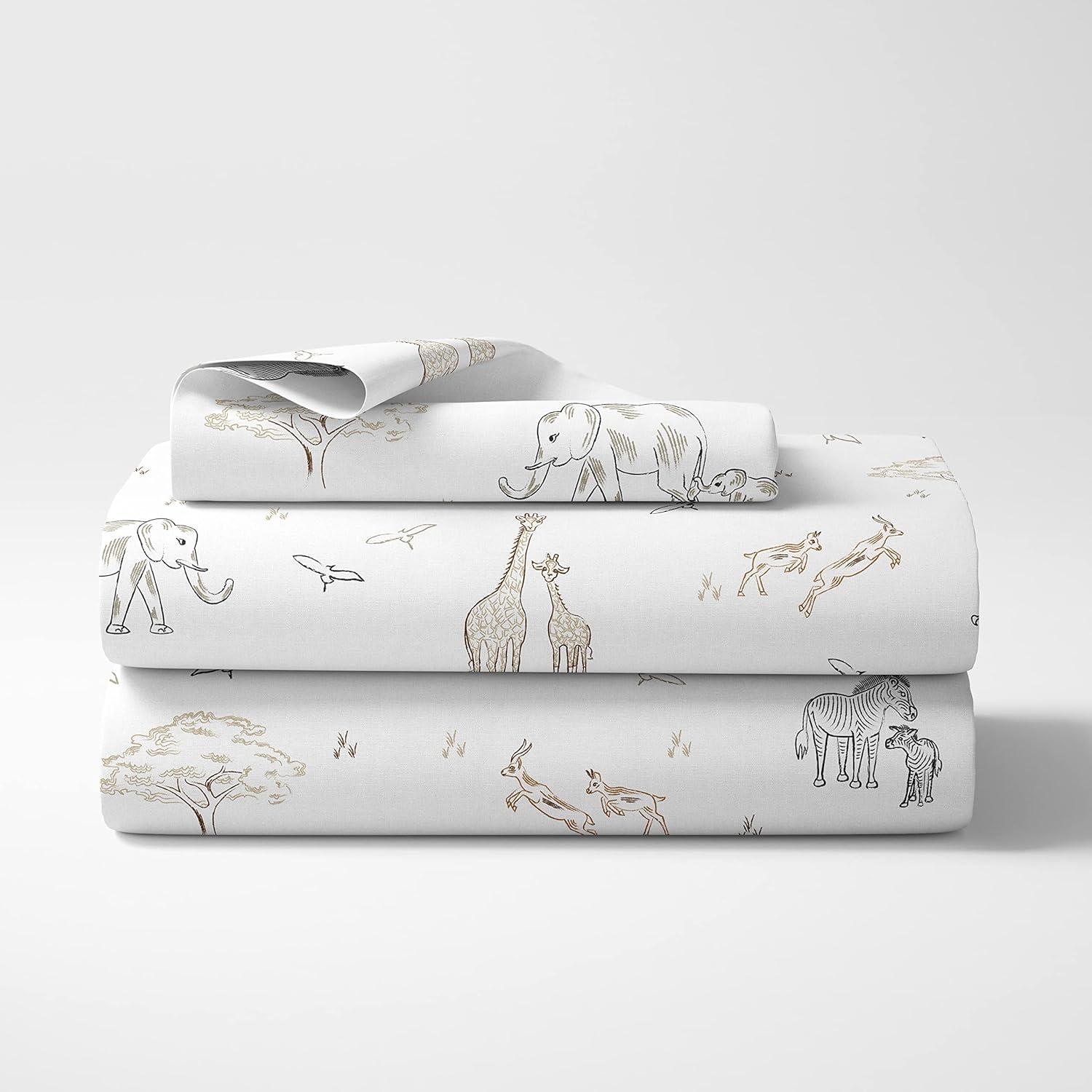 Sweet Jojo Designs Serengeti Sweet Jojo Designs Animal Print Microfiber Twin Sheet Set (Set of 3)