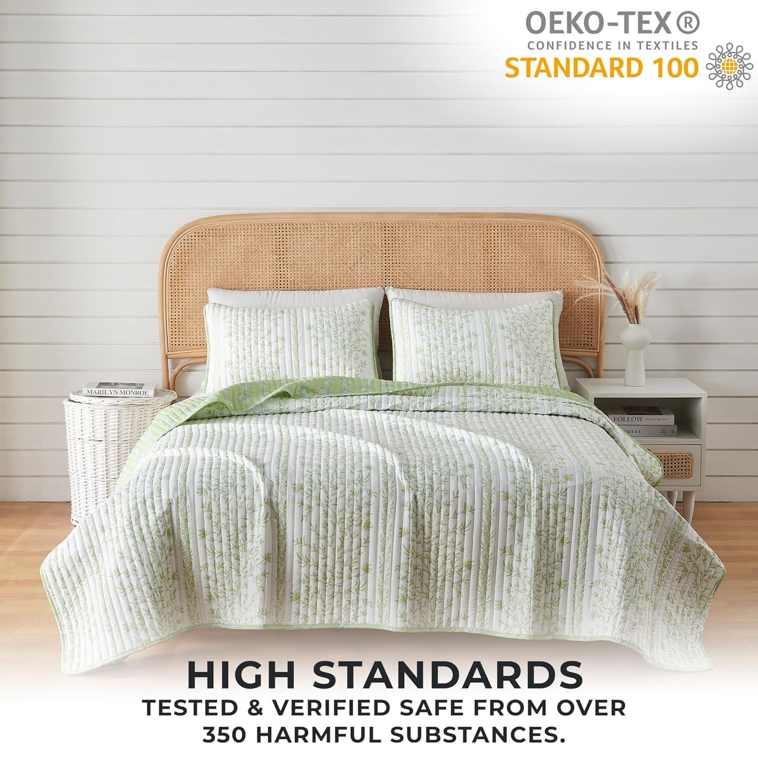 FreshFolds Bright & Colorful Tiny Floral Quilt Set with Shams