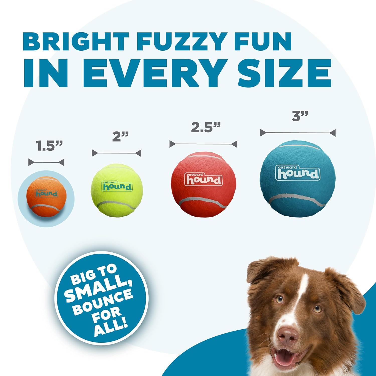 Outward Hound Squeaker Ballz Fetch Dog Toy, XS - 4 Pack