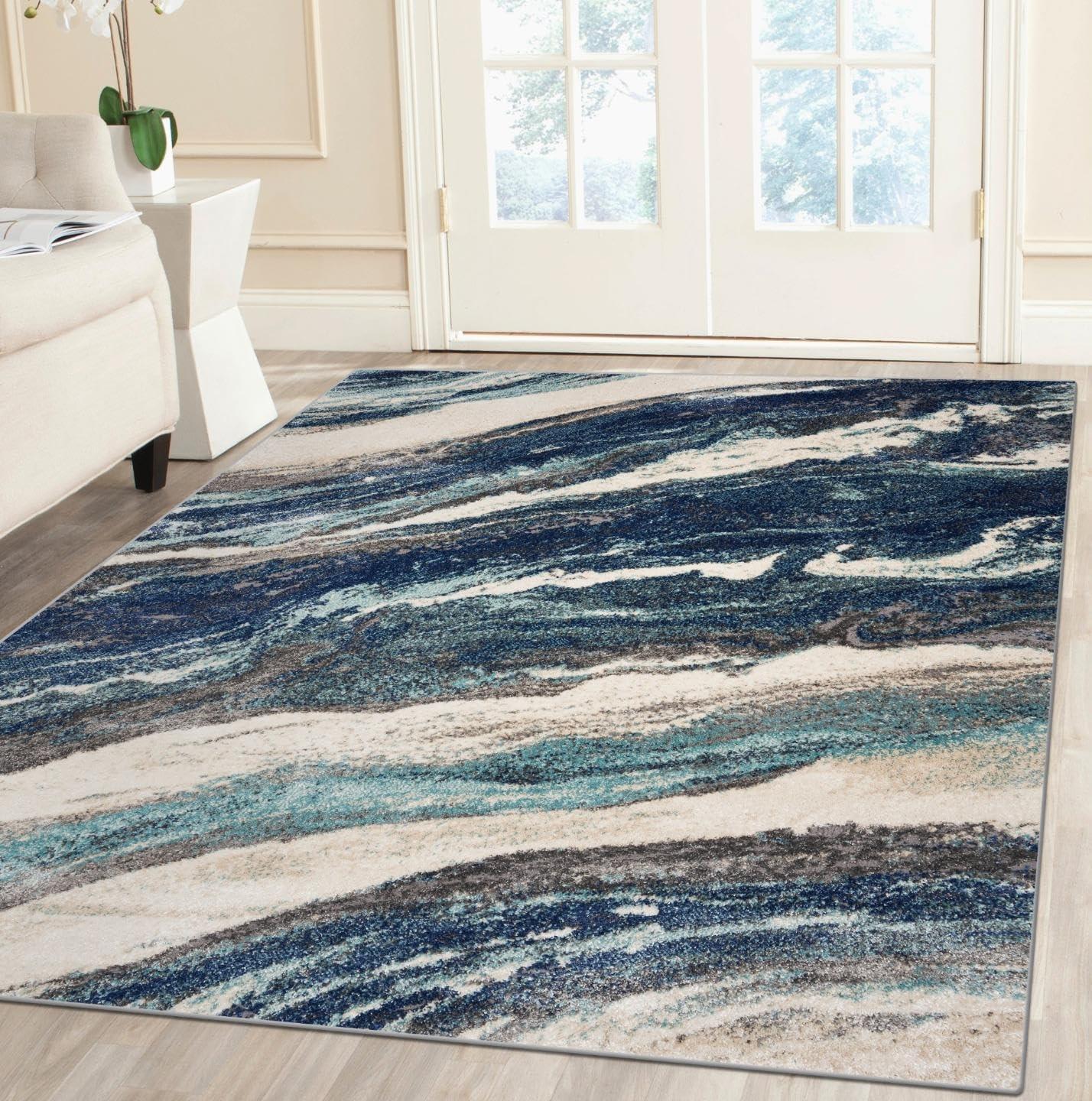 Luxe Weavers Modern Abstract Marble Area Rug