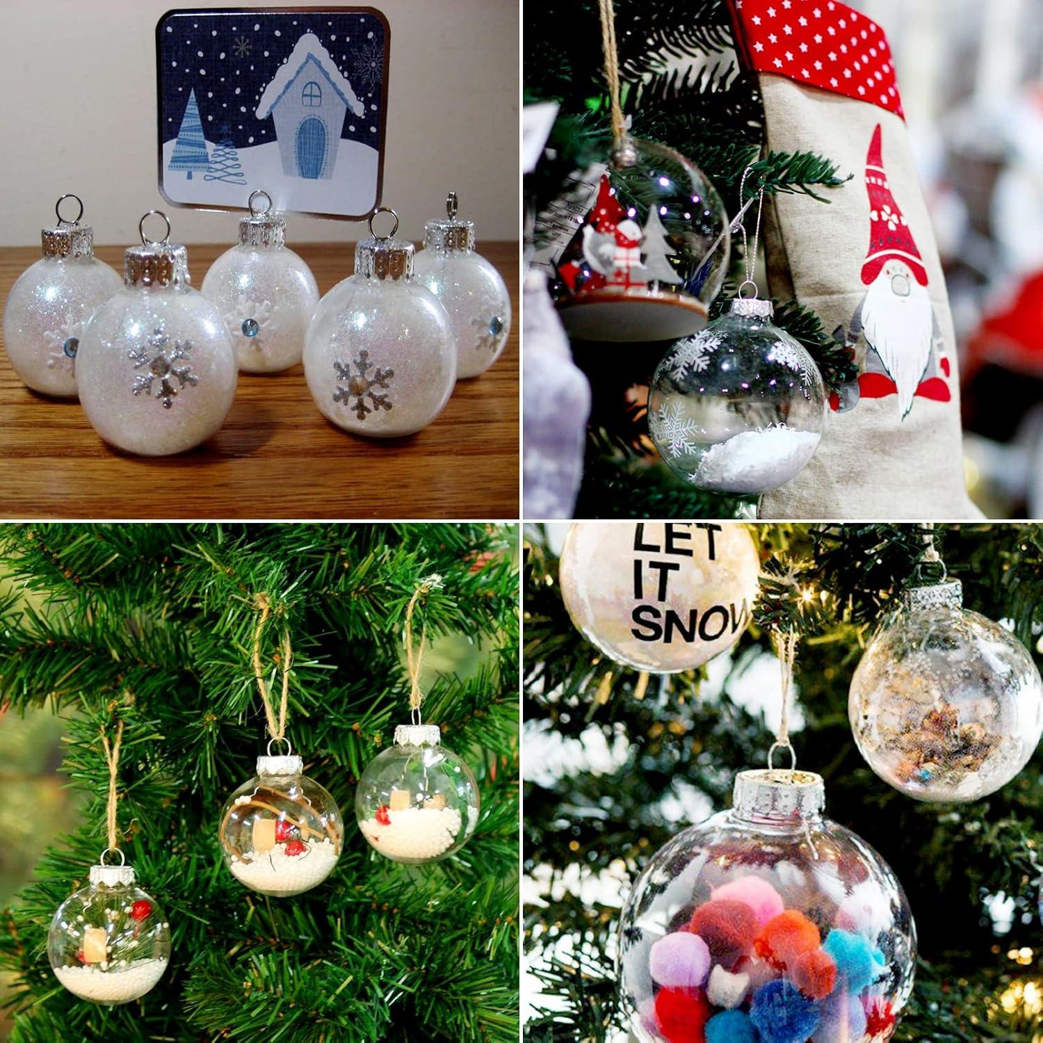 Dytern Christmas,12pcs Transparent Christmas Ball Empty DIY Balls Christmas Tree Baubles