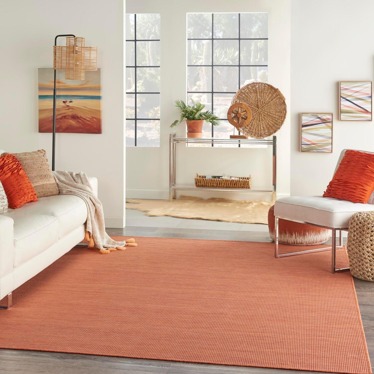 Nourison Positano Solid Indoor Outdoor Rug