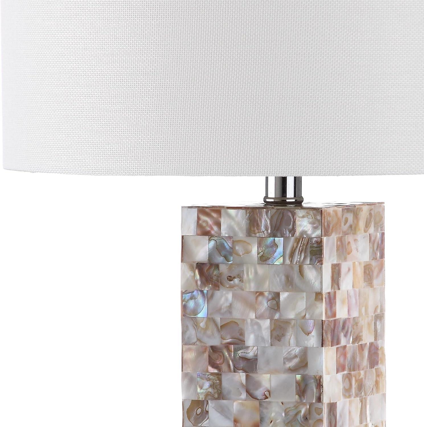 Safavieh Jacoby Mosaic Glam 28-Inch High Table Lamp, Cream