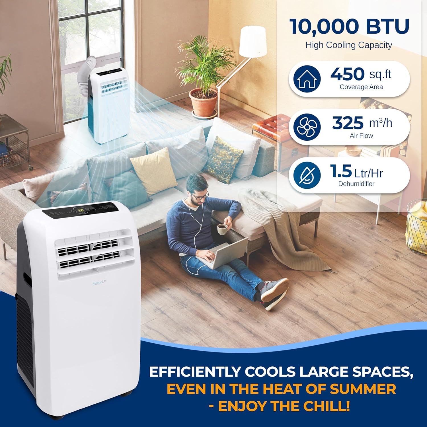 SereneLife Portable Room Air Conditioner and Heater (10,000 BTU)