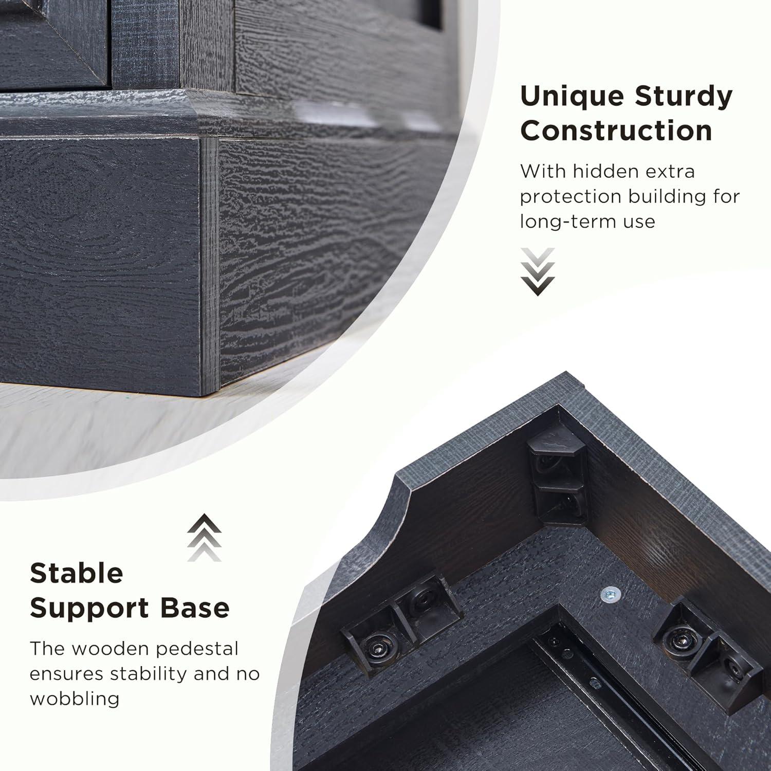 Lark Manor™ Ursula 52"W Farmhouse 6 Wide Drawer Dresser, Bedroom Chest of Drawers With  Anti-Tip Design