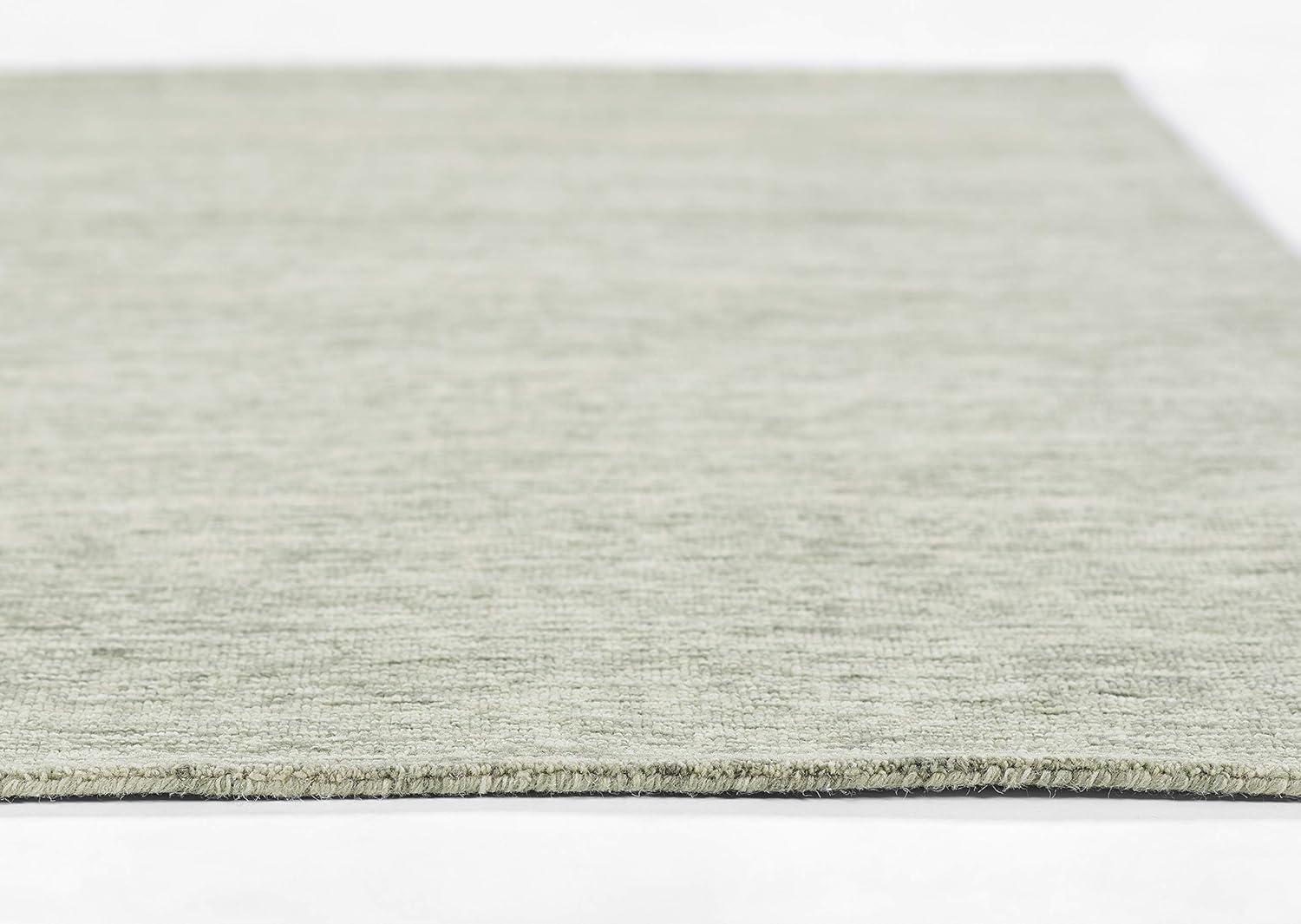 Momeni 2'x3' James Solid Handtufted Accent Rug Sage Green: Wool, Low Pile, Indoor, Rectangle, Cotton Backing