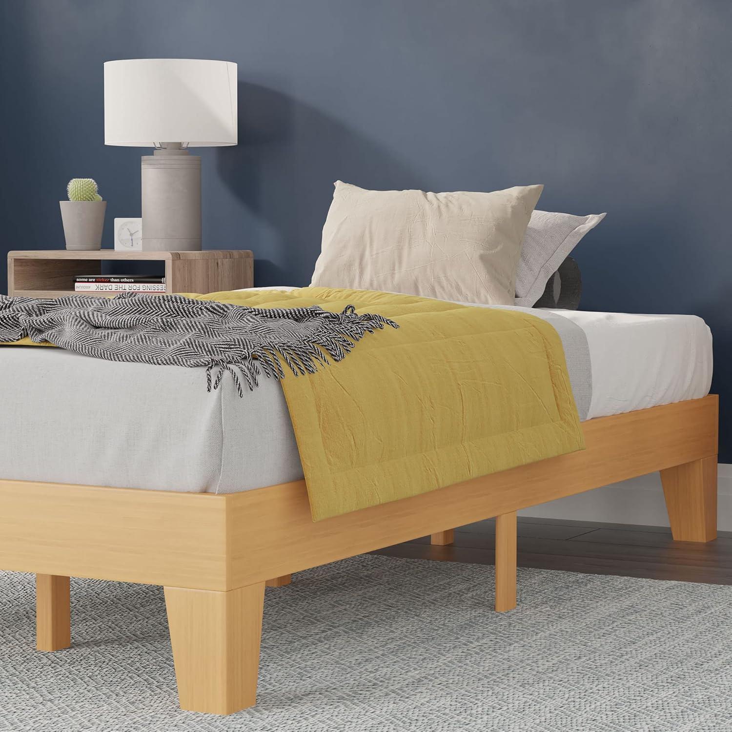 Flash Furniture Evelyn Solid Wood Platform Bed with Wooden Support Slats, No Box Spring Required