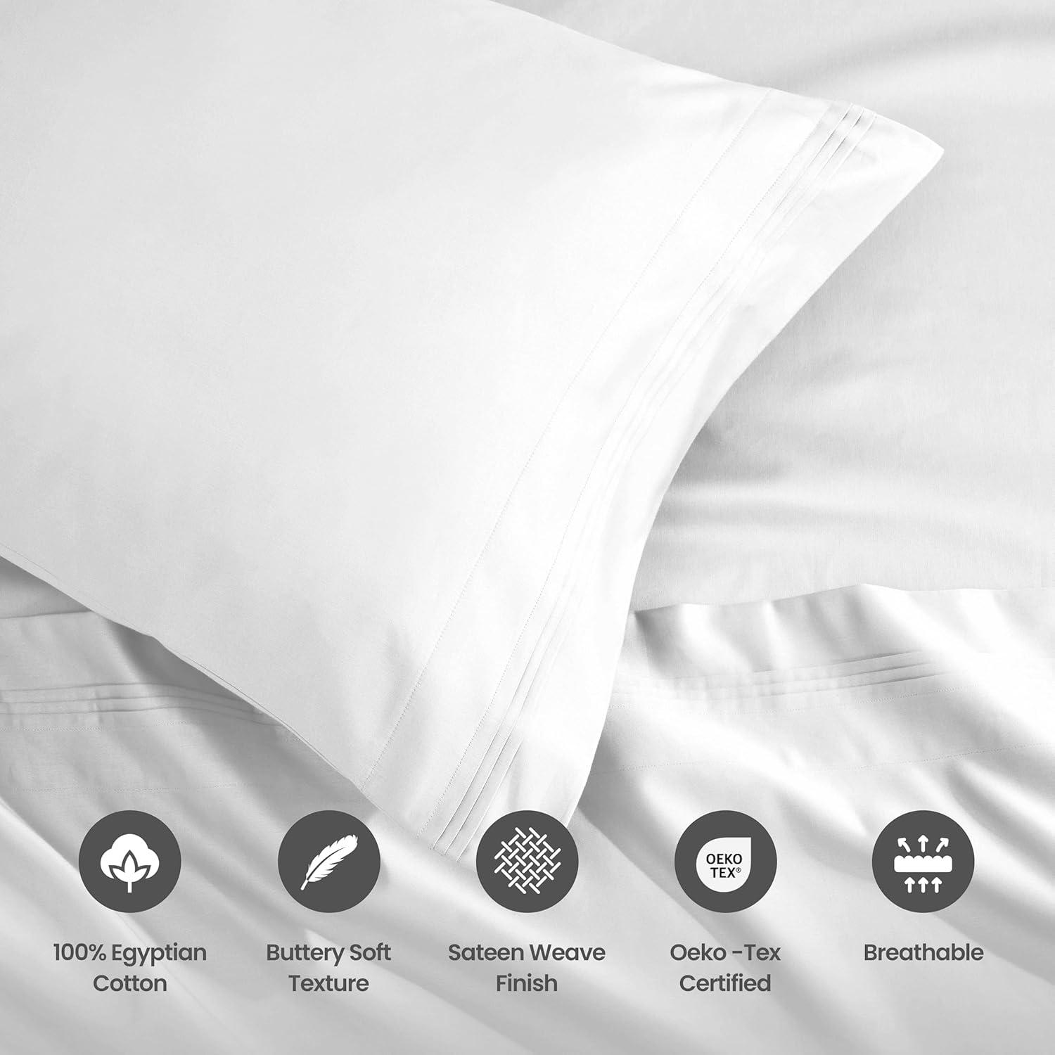 Superior Superior Egyptian Cotton Deep Pocket Solid Luxury 1500 Thread Count Sheet Set