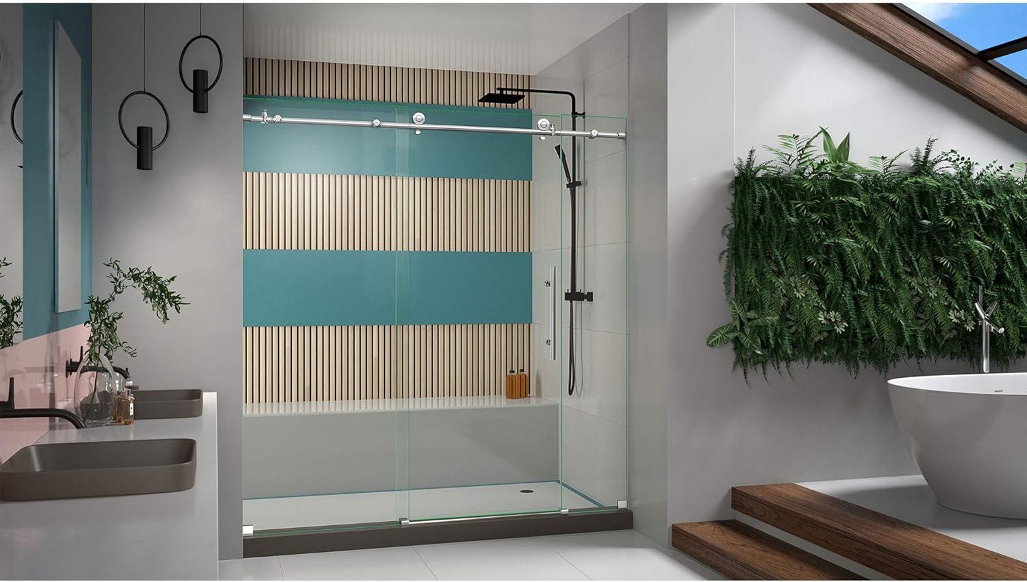 Enigma-X 72" Frameless Clear Glass Sliding Shower Door