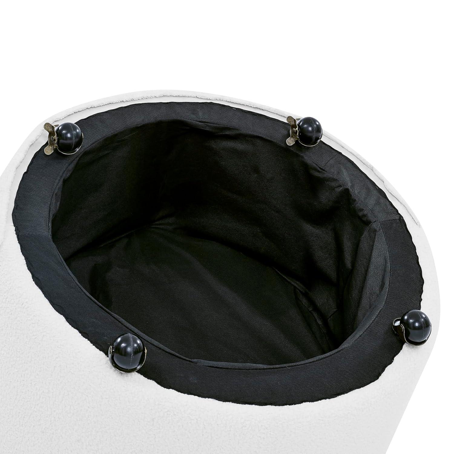 Swivel Barrel Accent Chair, 30in Modern Velvet Round Sofa Chair with 3 Pillows and Wheels, Comfy Tufted Club Lounge Chair for Living Room, Bedroom(Beige)