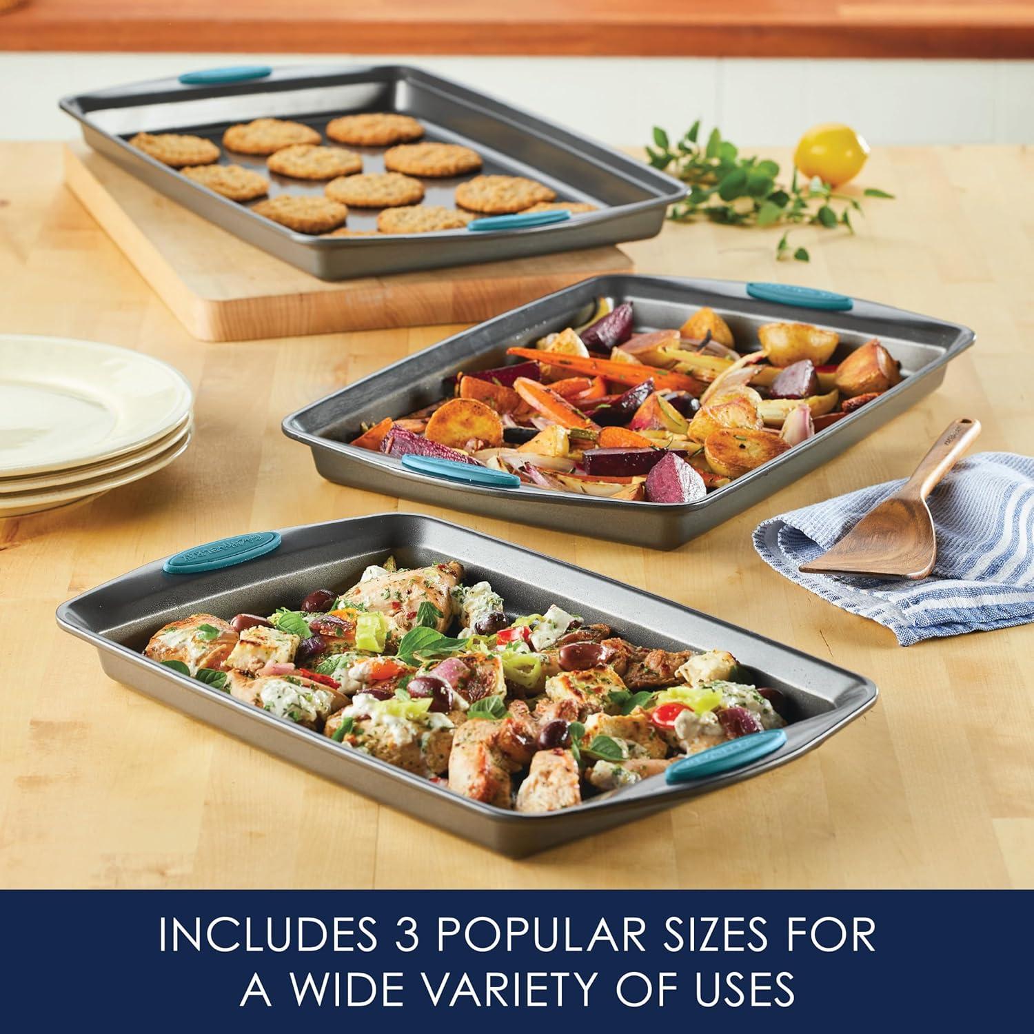 Rachael Ray Rachael Ray Nonstick Bakeware Cookie Pans / Baking Pans Set, 3 Piece