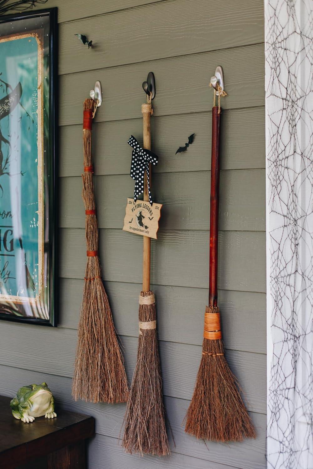 36" Cinnamon Scented Bamboo Handle Bohemian Broom (2-Pack)