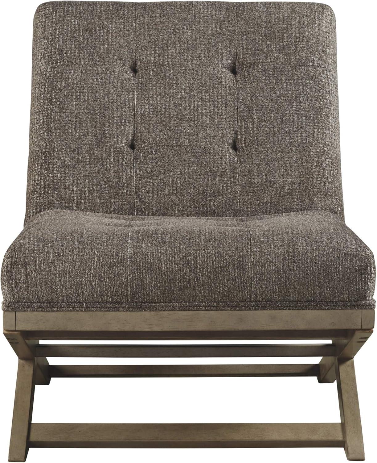 Taupe Contemporary 28" Faux Leather Accent Chair