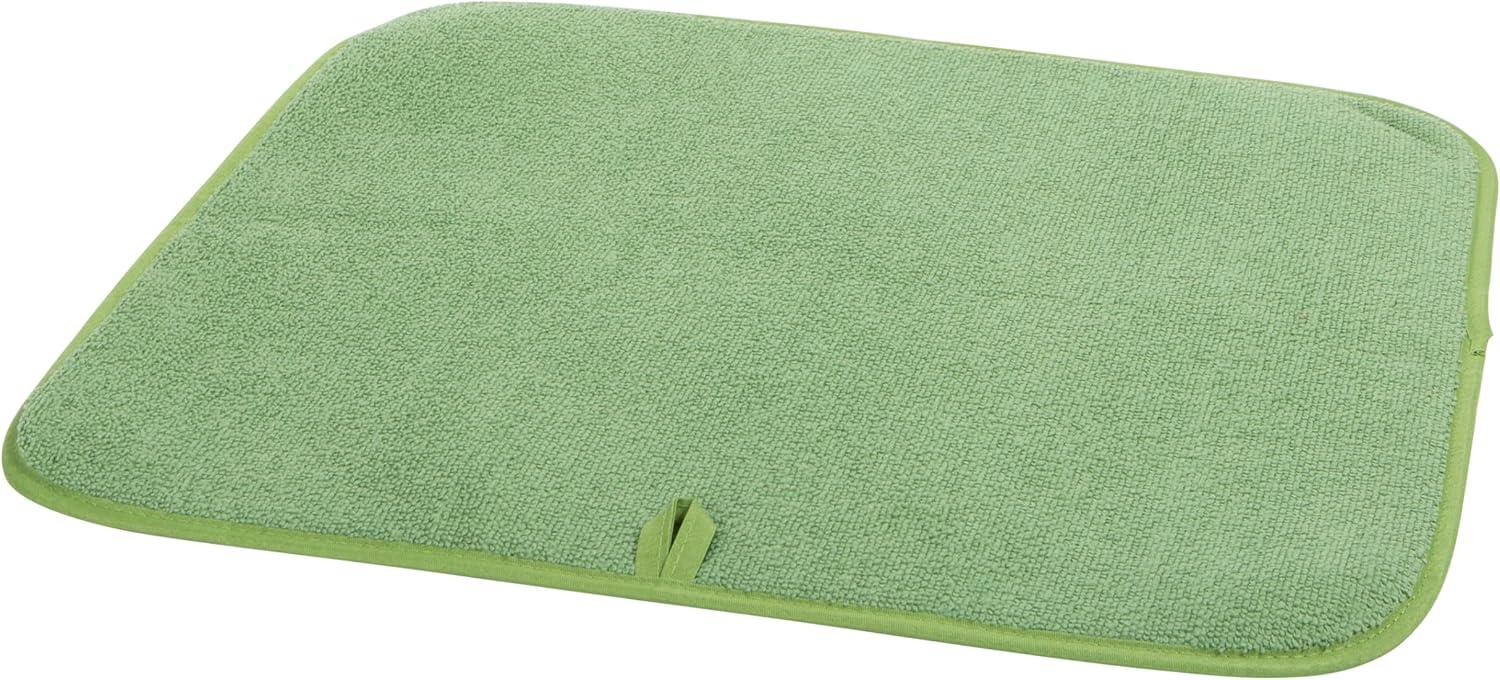 OGGI Absorbent, Reversible Microfiber Dish Drying Mat for Kitchen, Dish Drying Pad, 16 Inch x 18 Inch, Large, Sage