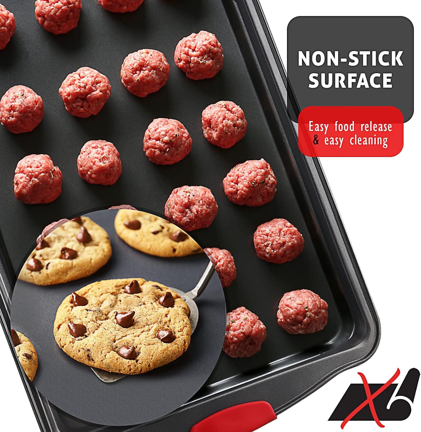 JoyTable Premium Nonstick Bakeware Set, Baking Pan Set with Silicone Handles for Oven