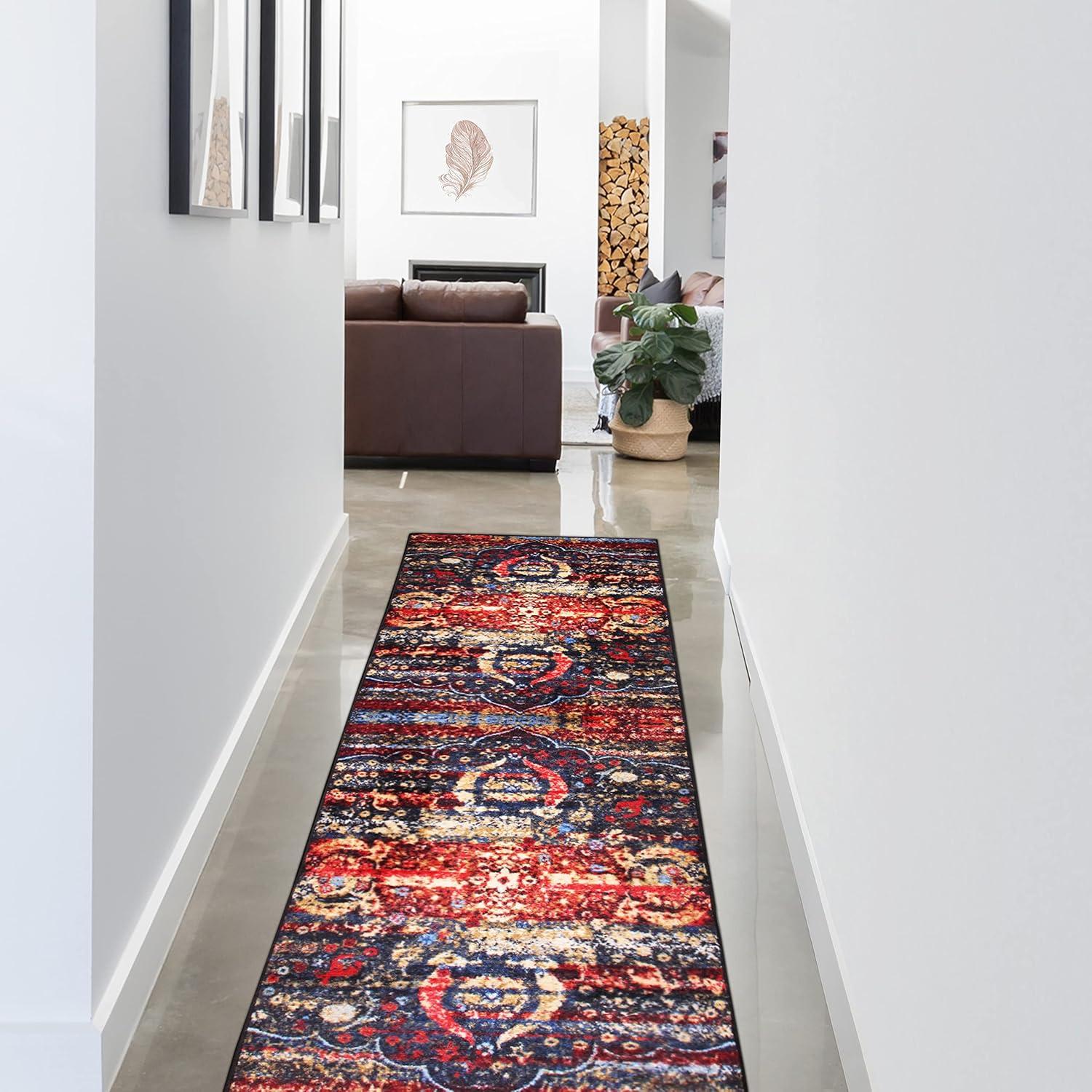 Bohemian Rustic Medallion Indoor Runner or Area Rug