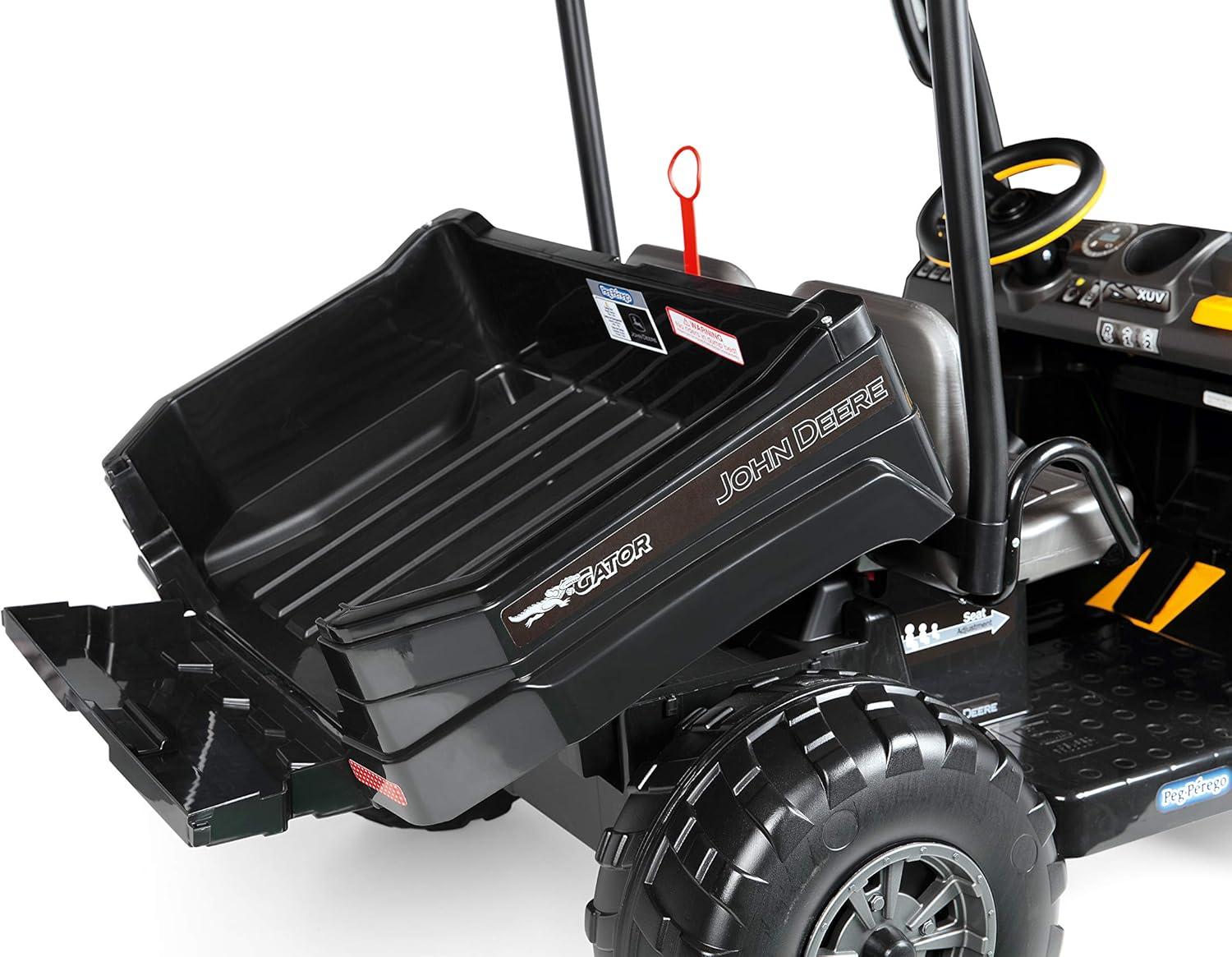Peg Perego John Deere Gator XUV Midnight Black, 12-Volt Battery-Powered Ride-on