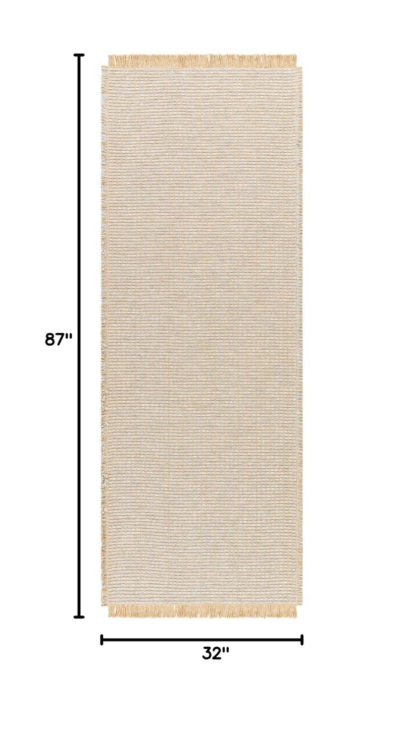 Kimi II Jute Rug by Becki Owens x Surya - Gray and Natural / 2'7" x 7'3" Runner