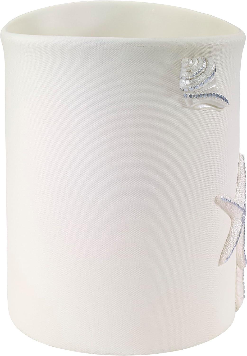 Avanti Linens Sequin Shells Wastebasket