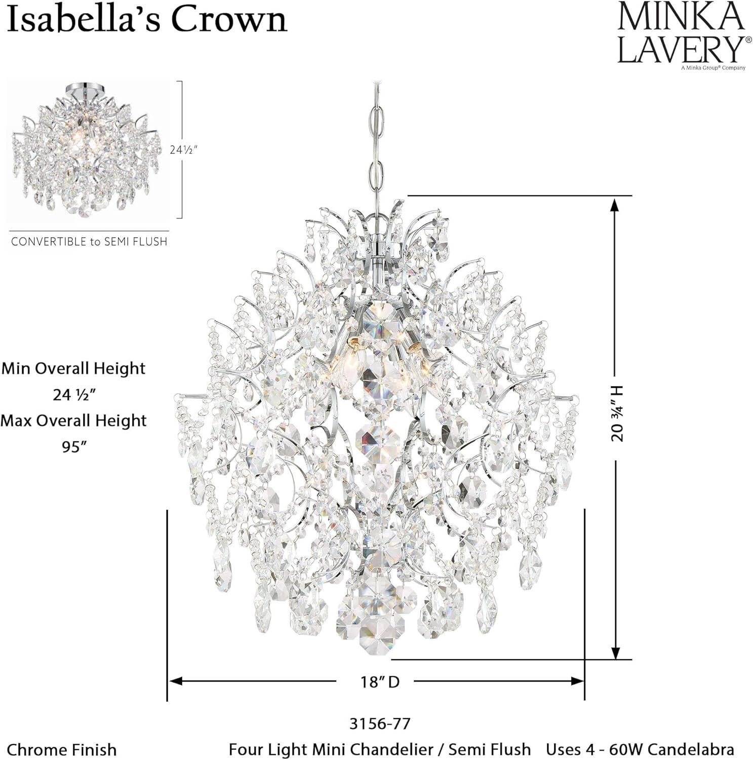 Minka Lavery Minka-Lavery Isabella's Crown 18" Wide Chrome Crystal Chandelier