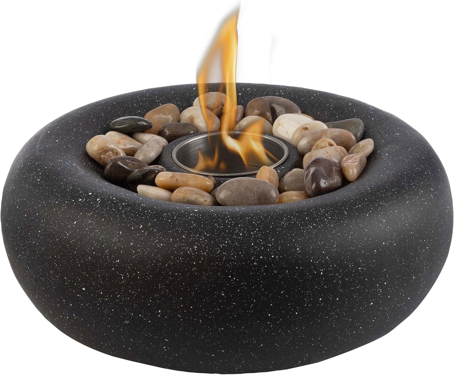 Pure Garden 11.4" Tabletop Fire Pit Dark Gray