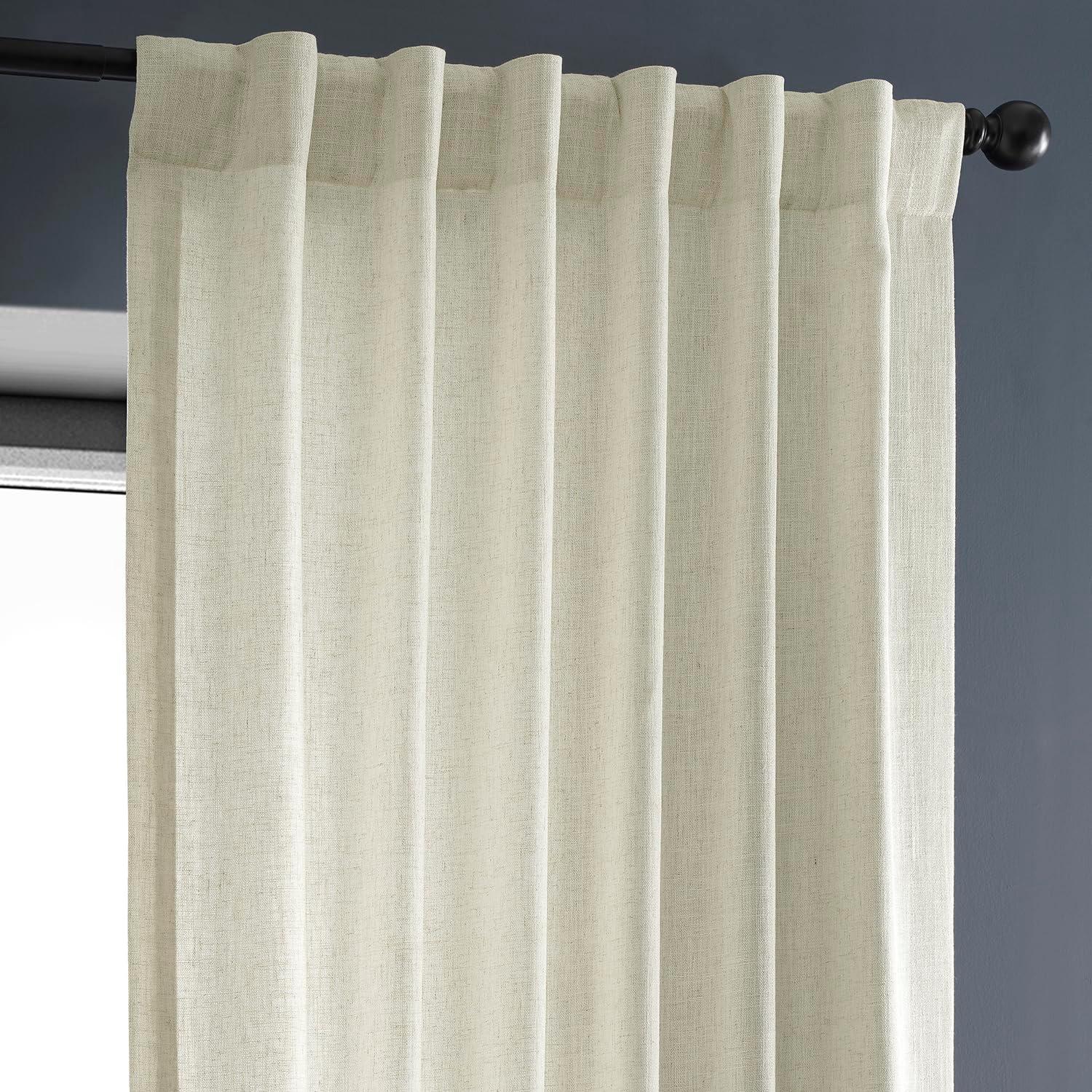 Barley Heavy Faux Linen Curtain (1 Panel), Barley, 50W X 84L