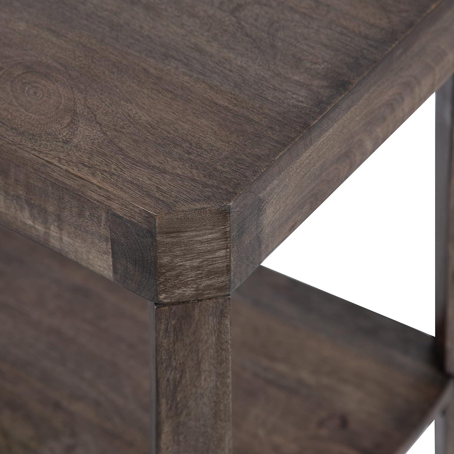 Kate and Laurel Talcott Rectangle Wood Side Table, 22x14x26, Gray